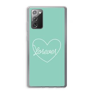 CaseCompany Forever heart pastel: Samsung Galaxy Note 20 / Note 20 5G Transparant Hoesje