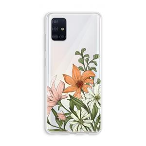CaseCompany Floral bouquet: Galaxy A51 4G Transparant Hoesje