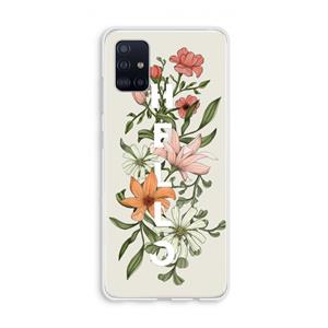 CaseCompany Hello bloemen: Galaxy A51 4G Transparant Hoesje