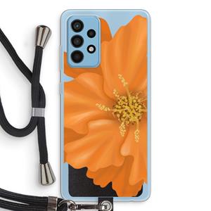 CaseCompany Orange Ellila flower: Samsung Galaxy A52 Transparant Hoesje met koord