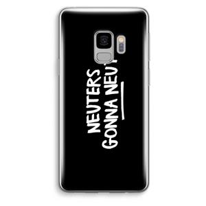 CaseCompany Neuters (zwart): Samsung Galaxy S9 Transparant Hoesje