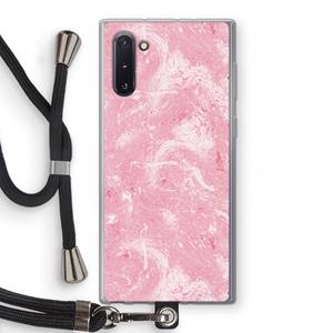 CaseCompany Abstract Painting Pink: Samsung Galaxy Note 10 Transparant Hoesje met koord
