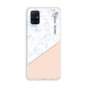 CaseCompany Marmer in stijl: Galaxy A51 4G Transparant Hoesje