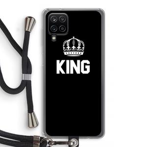 CaseCompany King zwart: Samsung Galaxy A12 Transparant Hoesje met koord