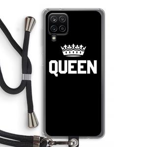 CaseCompany Queen zwart: Samsung Galaxy A12 Transparant Hoesje met koord