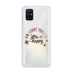 CaseCompany Happy days: Galaxy A51 4G Transparant Hoesje