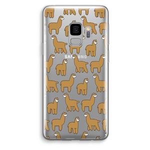 CaseCompany Alpacas: Samsung Galaxy S9 Transparant Hoesje