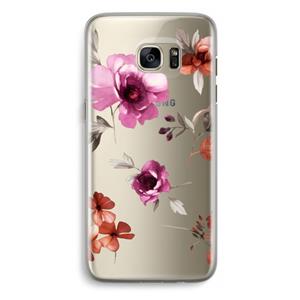 CaseCompany Geschilderde bloemen: Samsung Galaxy S7 Edge Transparant Hoesje