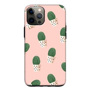CaseCompany Cactusprint roze: iPhone 12 Tough Case
