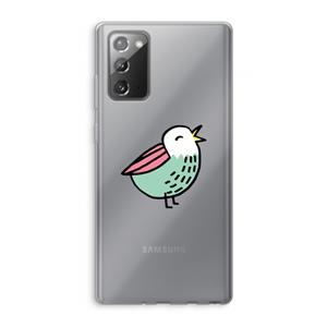 CaseCompany Birdy: Samsung Galaxy Note 20 / Note 20 5G Transparant Hoesje