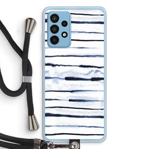 CaseCompany Ink Stripes: Samsung Galaxy A52 Transparant Hoesje met koord