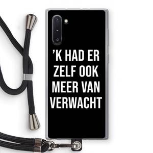 CaseCompany Meer verwacht - Zwart: Samsung Galaxy Note 10 Transparant Hoesje met koord