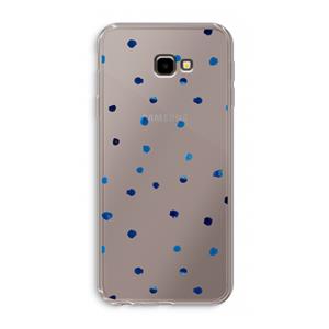 CaseCompany Blauwe stippen: Samsung Galaxy J4 Plus Transparant Hoesje