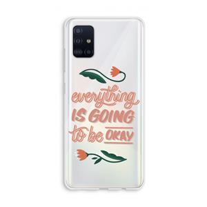 CaseCompany Optimistic flower girl: Galaxy A51 4G Transparant Hoesje