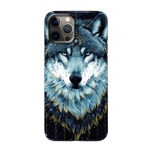 CaseCompany Darkness Wolf: Volledig geprint iPhone 12 Pro Hoesje