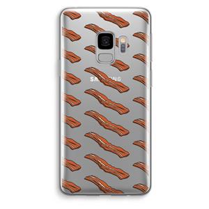 CaseCompany Bacon to my eggs #2: Samsung Galaxy S9 Transparant Hoesje