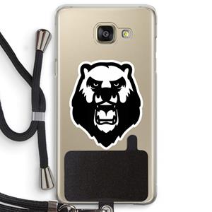 CaseCompany Angry Bear (white): Samsung Galaxy A5 (2016) Transparant Hoesje met koord