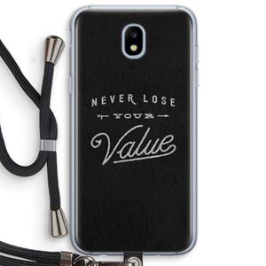 CaseCompany Never lose your value: Samsung Galaxy J5 (2017) Transparant Hoesje met koord