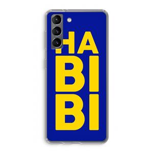 CaseCompany Habibi Blue: Samsung Galaxy S21 Transparant Hoesje