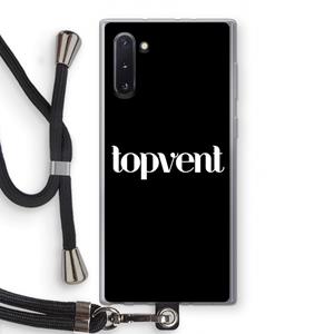 CaseCompany Topvent Zwart: Samsung Galaxy Note 10 Transparant Hoesje met koord