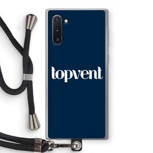 CaseCompany Topvent Navy: Samsung Galaxy Note 10 Transparant Hoesje met koord