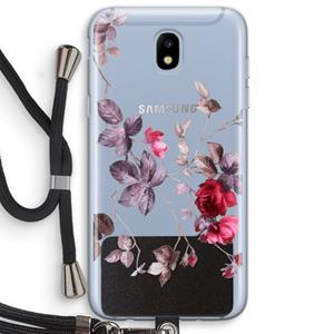 CaseCompany Mooie bloemen: Samsung Galaxy J5 (2017) Transparant Hoesje met koord
