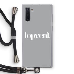 CaseCompany Topvent Grijs Wit: Samsung Galaxy Note 10 Transparant Hoesje met koord