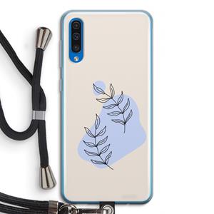 CaseCompany Leaf me if you can: Samsung Galaxy A50 Transparant Hoesje met koord