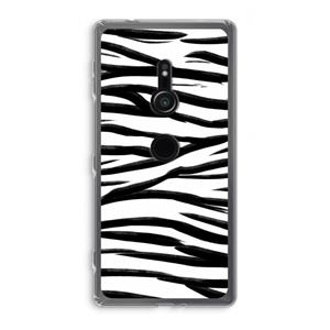 CaseCompany Zebra pattern: Sony Xperia XZ2 Transparant Hoesje