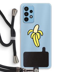 CaseCompany Banana: Samsung Galaxy A52 Transparant Hoesje met koord