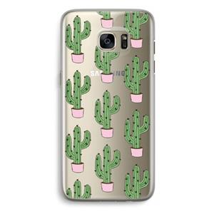 CaseCompany Cactus Lover: Samsung Galaxy S7 Edge Transparant Hoesje