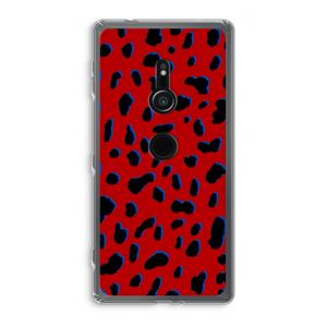 CaseCompany Red Leopard: Sony Xperia XZ2 Transparant Hoesje