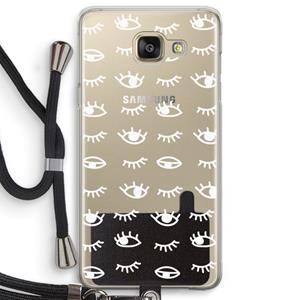 CaseCompany Eye pattern #3: Samsung Galaxy A5 (2016) Transparant Hoesje met koord