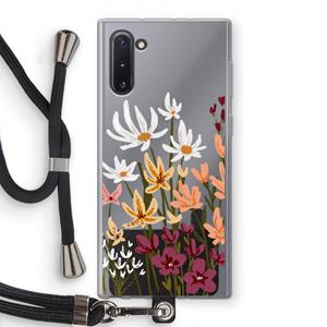 CaseCompany Painted wildflowers: Samsung Galaxy Note 10 Transparant Hoesje met koord