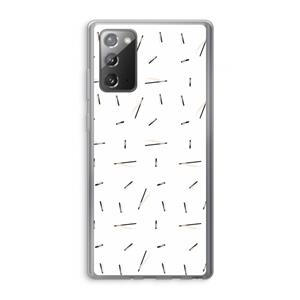 CaseCompany Hipster stripes: Samsung Galaxy Note 20 / Note 20 5G Transparant Hoesje