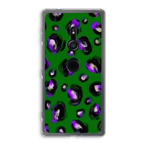 CaseCompany Green Cheetah: Sony Xperia XZ2 Transparant Hoesje
