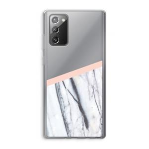 CaseCompany A touch of peach: Samsung Galaxy Note 20 / Note 20 5G Transparant Hoesje