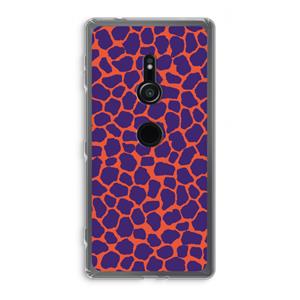 CaseCompany Purple Giraffe: Sony Xperia XZ2 Transparant Hoesje