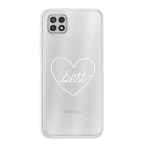 CaseCompany Best heart pastel: Samsung Galaxy A22 4G Transparant Hoesje