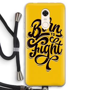 CaseCompany Born to Fight: Xiaomi Redmi 5 Transparant Hoesje met koord