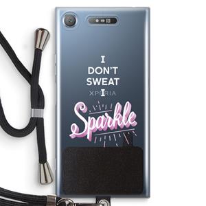 CaseCompany Sparkle quote: Sony Xperia XZ1 Transparant Hoesje met koord