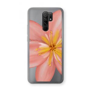 CaseCompany Pink Ellila Flower: Xiaomi Redmi 9 Transparant Hoesje
