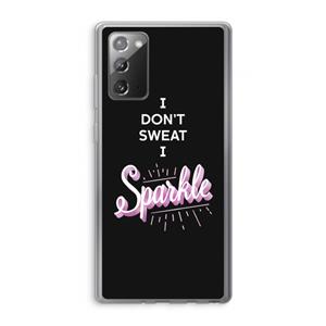 CaseCompany Sparkle quote: Samsung Galaxy Note 20 / Note 20 5G Transparant Hoesje