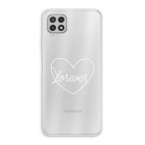 CaseCompany Forever heart pastel: Samsung Galaxy A22 4G Transparant Hoesje