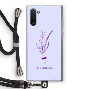 CaseCompany Be a wildflower: Samsung Galaxy Note 10 Transparant Hoesje met koord