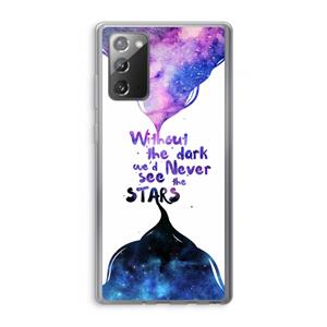 CaseCompany Stars quote: Samsung Galaxy Note 20 / Note 20 5G Transparant Hoesje