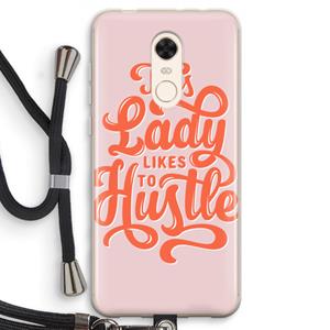 CaseCompany Hustle Lady: Xiaomi Redmi 5 Transparant Hoesje met koord