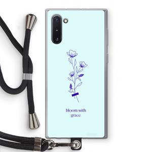 CaseCompany Bloom with grace: Samsung Galaxy Note 10 Transparant Hoesje met koord