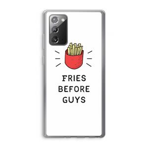 CaseCompany Fries before guys: Samsung Galaxy Note 20 / Note 20 5G Transparant Hoesje