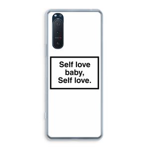 CaseCompany Self love: Sony Xperia 5 II Transparant Hoesje